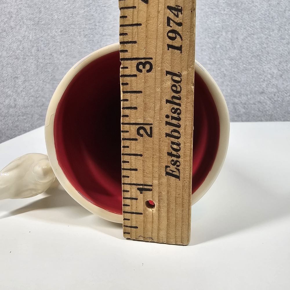 Bird on the Handle Embossed Colorblock Hand-Painted Coffee Cup Mug Whimsical - Picture 11 of 12